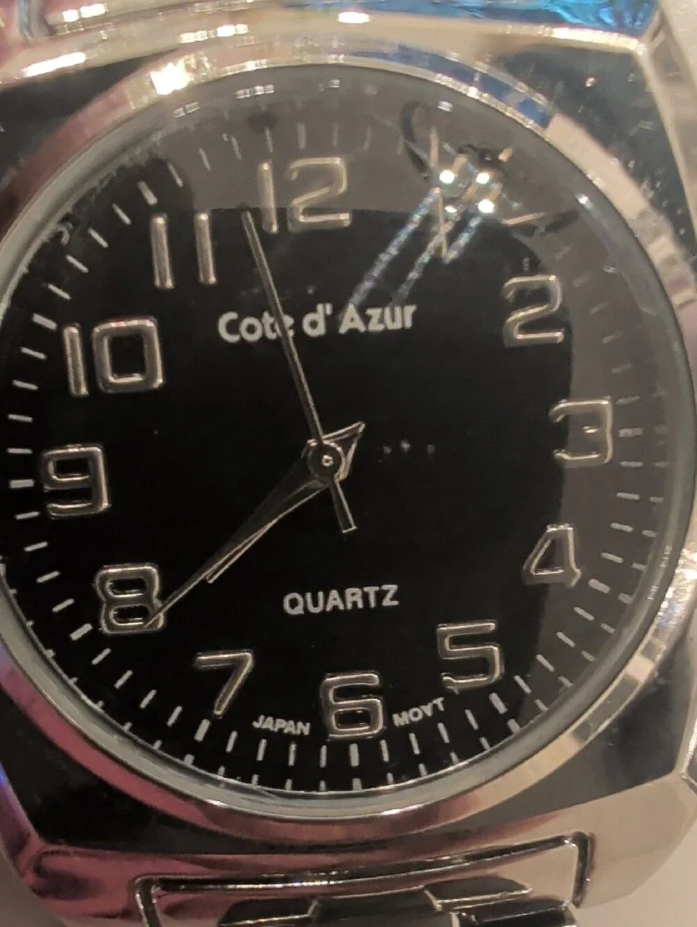 Vintage Cote d’Azur Men’s Quartz Watch – Japan Movement – Silver Tone Bracelet